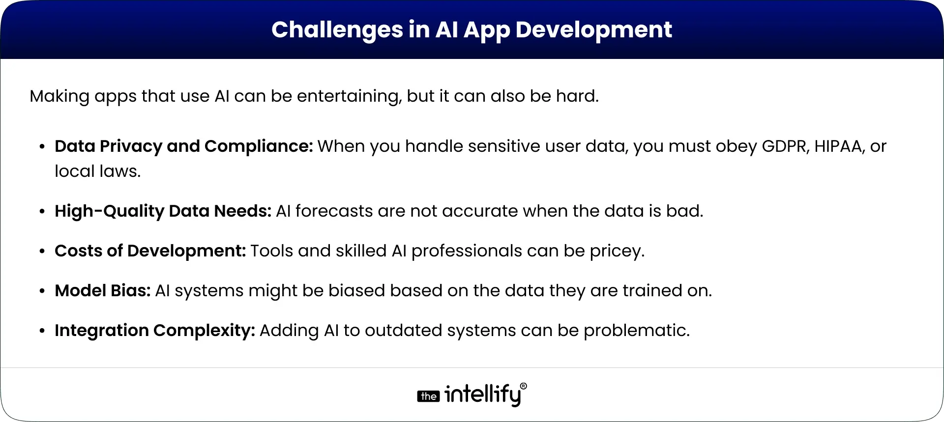 AI App Development Challenges