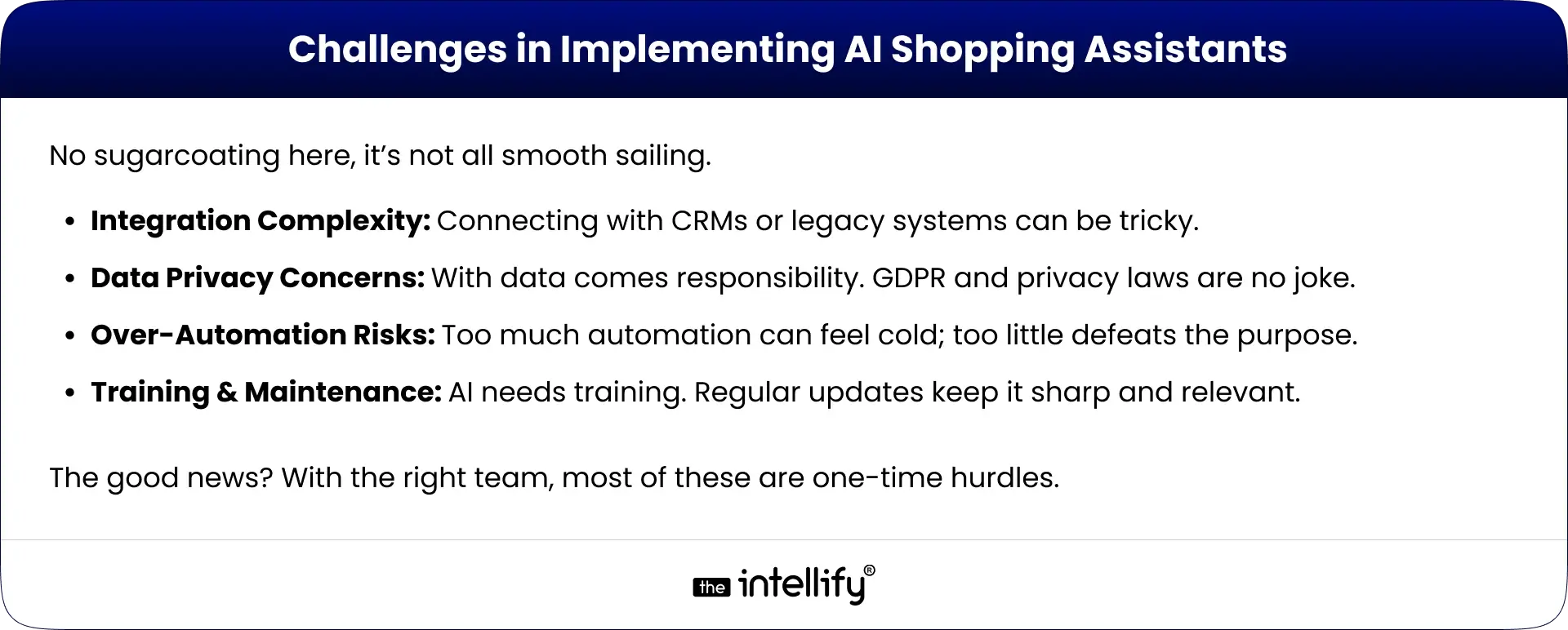 Challenges in Implementing AI Shopping Assistants